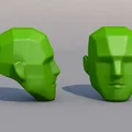 Đầu nhân vật nam đa giác (Polygonal Head) cho mô hình Dummy 13 - Thumbnail 2