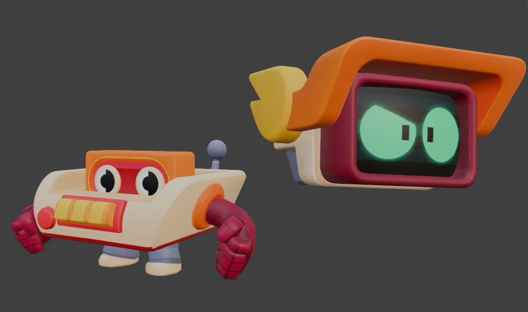 Mô hình 3D nhân vật robot R-T trong game Brawl Stars để in ấn - Image 2