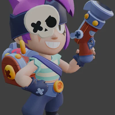Mô hình 3D Penny từ Brawl Stars: Chi tiết và ấn tượng
