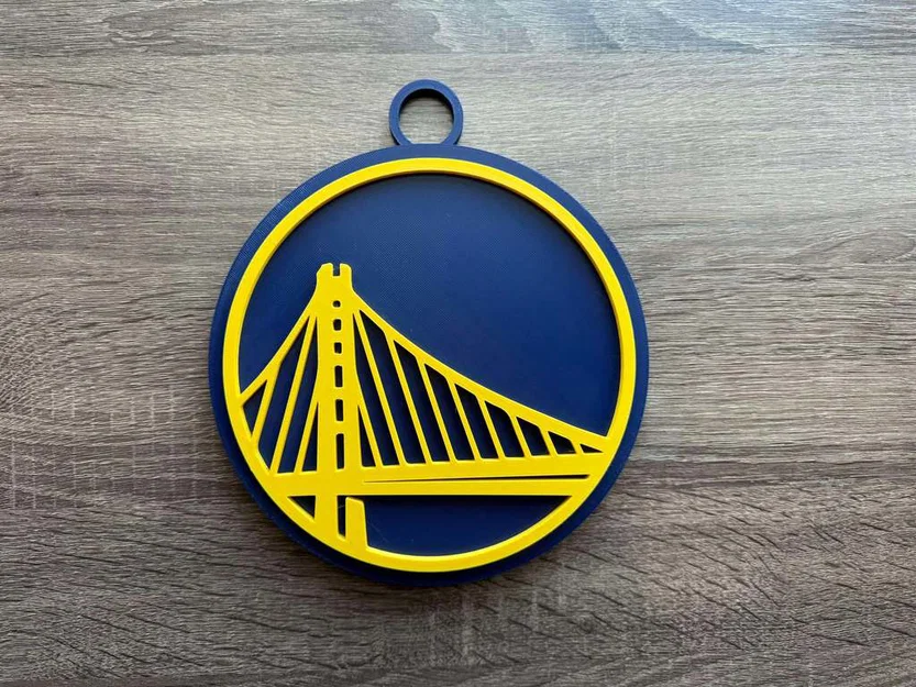 Dây chuyền và mặt dây chuyền Golden State Warriors bản oversized - Image 1