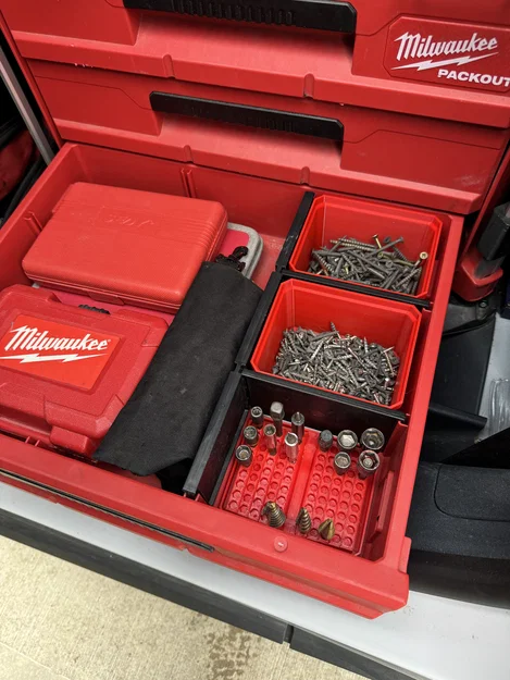 Khay đựng mũi khoan lục giác 1/4" cho Milwaukee Packout 3 ngăn - Image 2