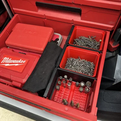 Khay đựng mũi khoan lục giác 1/4" cho Milwaukee Packout 3 ngăn