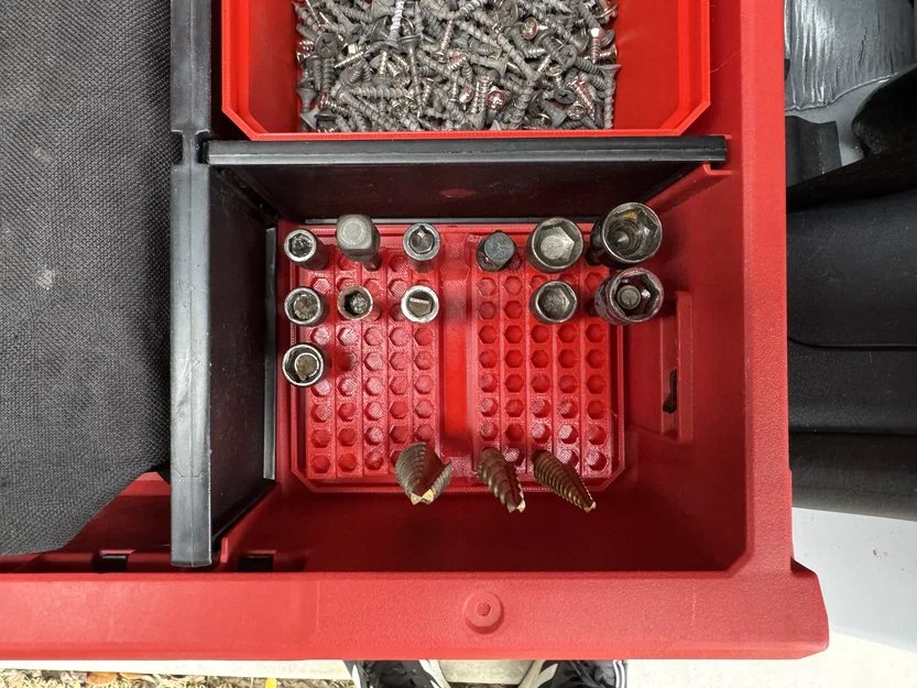 Khay đựng mũi khoan lục giác 1/4" cho Milwaukee Packout 3 ngăn - Image 3