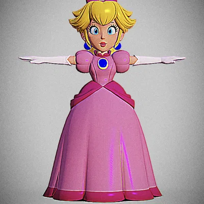 Mô hình 3D Princess Peach từ game Princess Peach: Showtime!