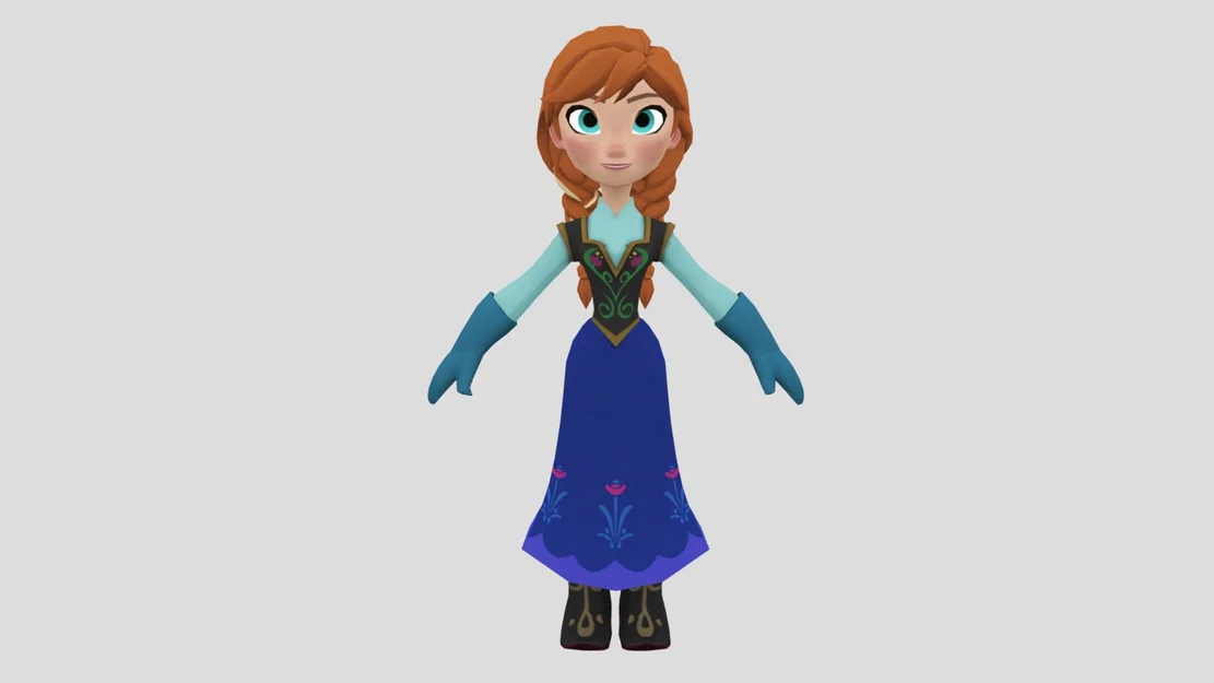 Mô hình 3D Disney Infinity Anna in ấn cho người hâm mộ - Image 1