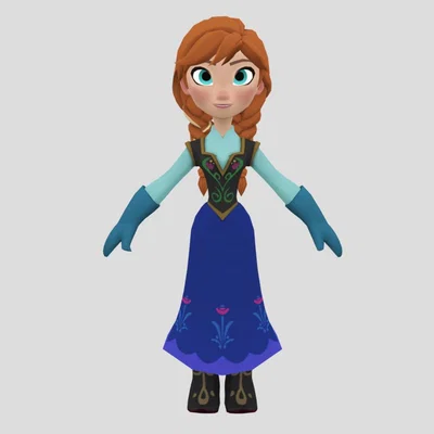 Mô hình 3D Disney Infinity Anna in ấn cho người hâm mộ
