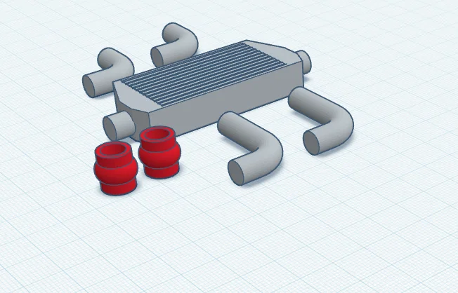 Bộ mô hình két làm mát (Intercooler) tỉ lệ 1/10 cho xe RC - Image 1