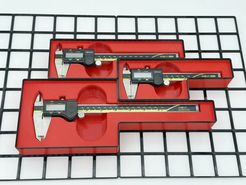 Khay Gridfinity cho thước kẹp điện tử Mitutoyo (4in, 6in và 8in) - Image 1