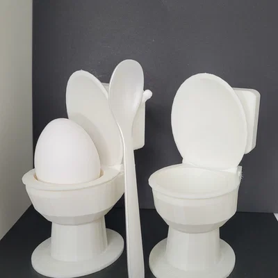 Giá đỡ trứng hình bồn cầu Ei-Pott độc đáo