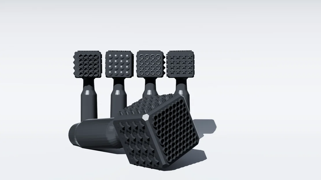 Bộ dụng cụ 3D tạo vân trên đất sét: Ngôi sao, tổ ong, bánh răng - Image 1