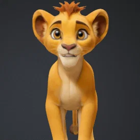 Mô hình 3D Simba chú sư tử con đáng yêu từ The Lion King