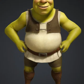 Mô hình 3D nhân vật Shrek dễ thương cho người đam mê in ấn