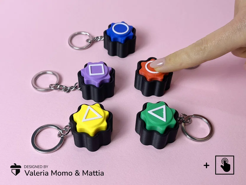 Squid Game Gonggi Catching Toy, Móc khóa Clicker - Image 1