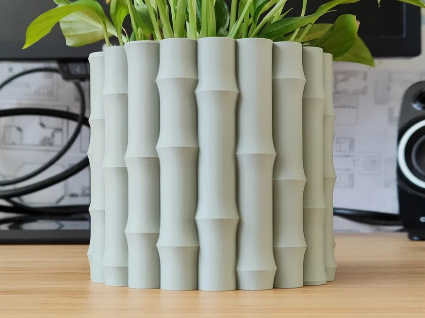 Chậu cây họa tiết tre trúc - Thiết kế theo phong cách Vase Mode - Image 1