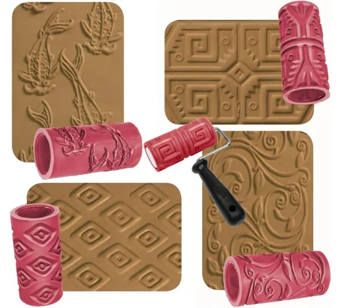 Bộ con lăn tạo hoa văn đất sét in 3D chuyên nghiệp - Image 1