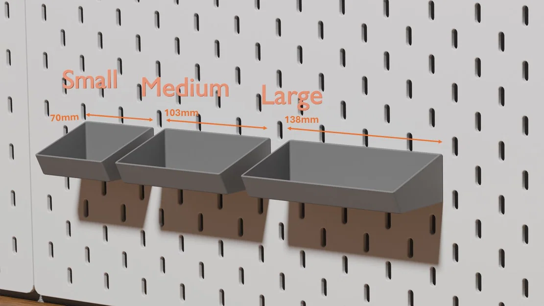 Khay đựng đồ Ikea Skadis với đầu nối ultimount nhiều kích cỡ - Image 5