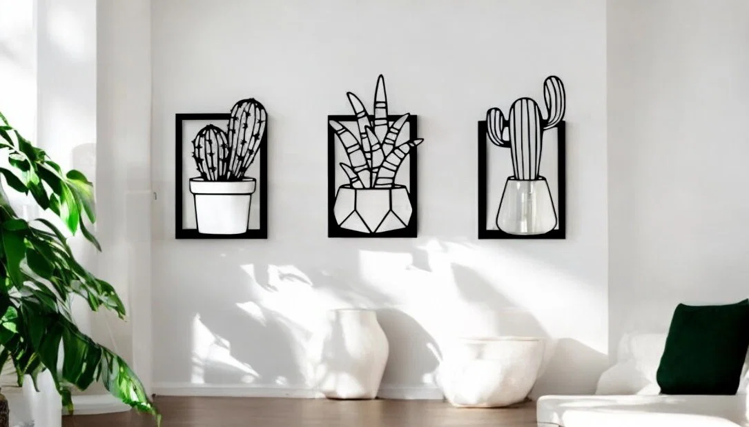 Tranh treo tường/Trang trí hình sen đá - Image 1