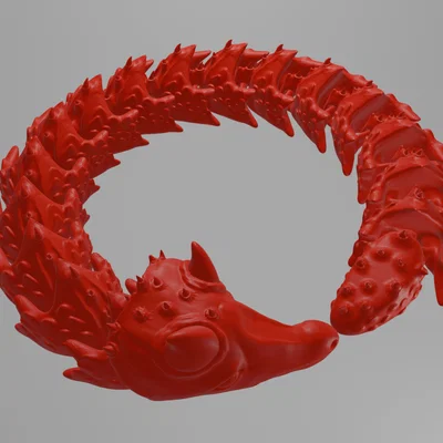 Mô hình Rồng Rắn (Articulated Snake Dragon) in 3D cực linh hoạt