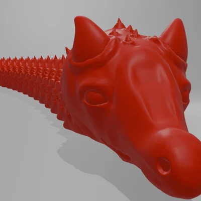 Mô hình Rồng Rắn (Articulated Snake Dragon) in 3D cực linh hoạt