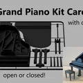 Kit Card Đàn Piano Lớn (1:24) kèm ghế (có thể mở hoặc đóng tùy ý!) - Thumbnail 1
