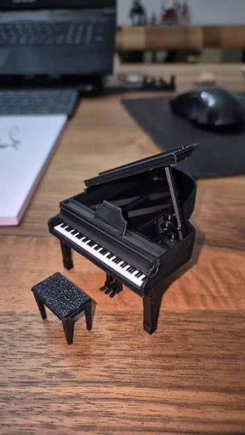 Kit Card Đàn Piano Lớn (1:24) kèm ghế (có thể mở hoặc đóng tùy ý!) - Image 2