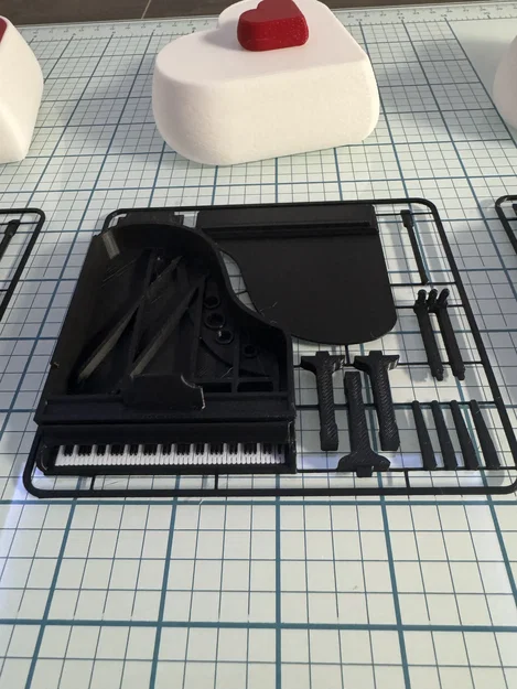 Kit Card Đàn Piano Lớn (1:24) kèm ghế (có thể mở hoặc đóng tùy ý!) - Image 3