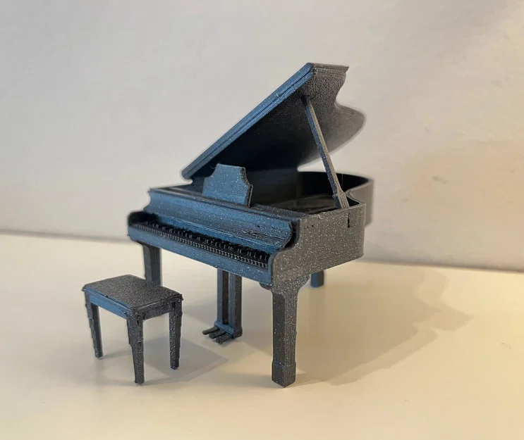 Kit Card Đàn Piano Lớn (1:24) kèm ghế (có thể mở hoặc đóng tùy ý!) - Image 4