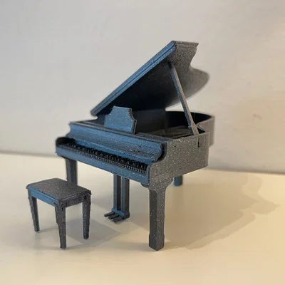Kit Card Đàn Piano Lớn (1:24) kèm ghế (có thể mở hoặc đóng tùy ý!)