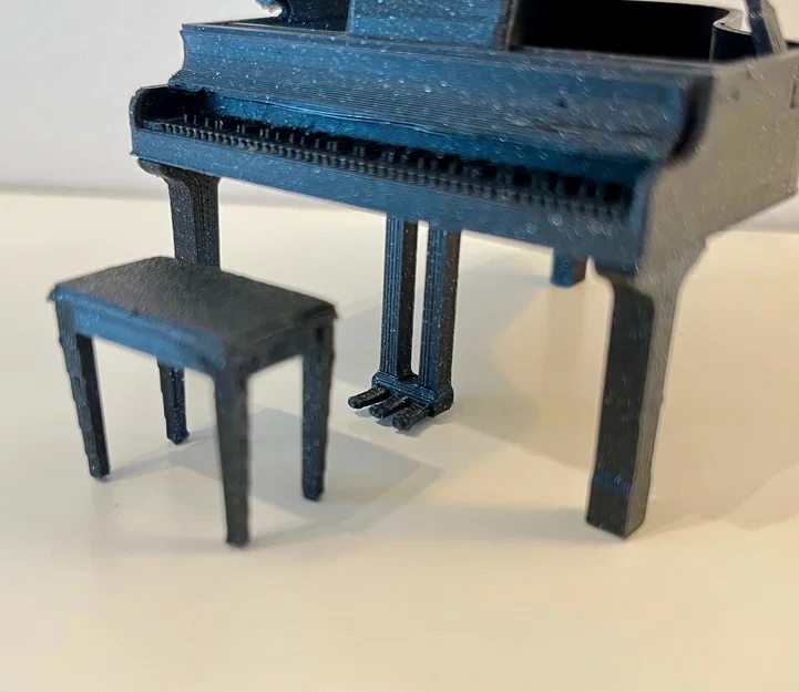 Kit Card Đàn Piano Lớn (1:24) kèm ghế (có thể mở hoặc đóng tùy ý!) - Image 8
