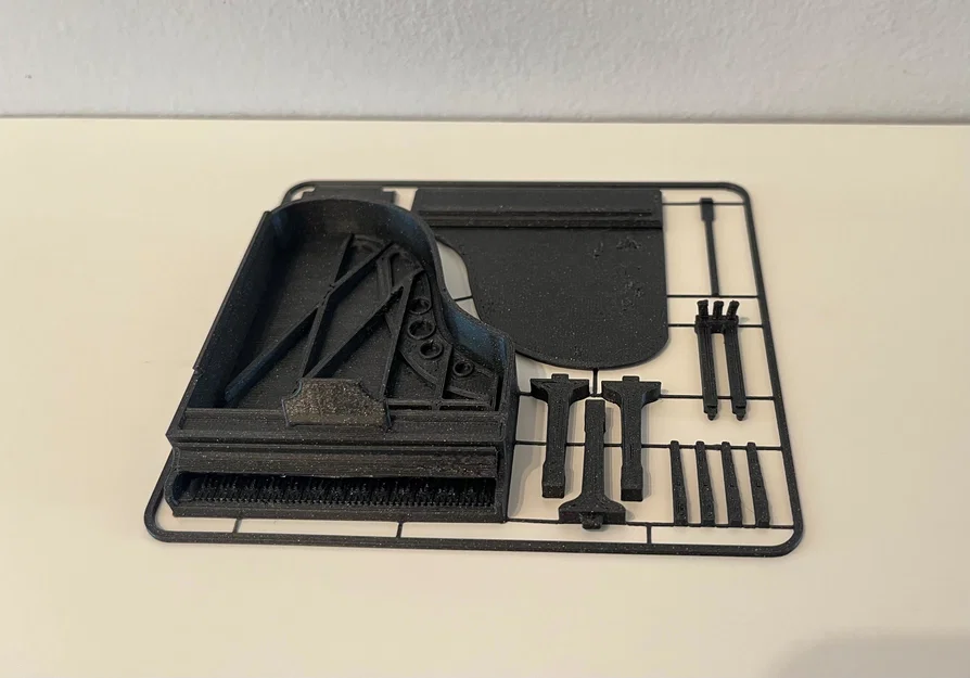 Kit Card Đàn Piano Lớn (1:24) kèm ghế (có thể mở hoặc đóng tùy ý!) - Image 9