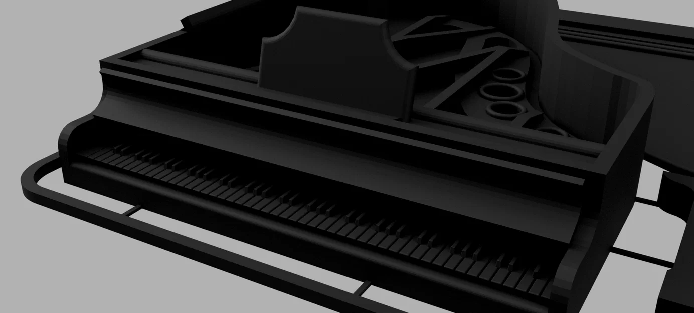 Kit Card Đàn Piano Lớn (1:24) kèm ghế (có thể mở hoặc đóng tùy ý!) - Image 12