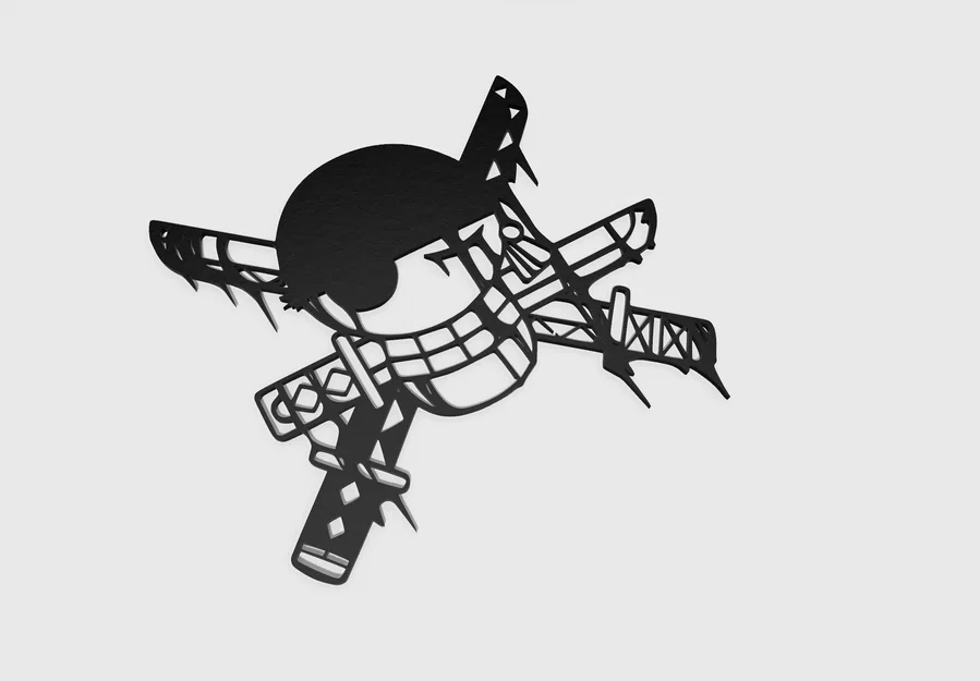 Mô hình biểu tượng hải tặc Roronoa Zoro - One Piece (Phiên bản nhuốm máu) (step, stl) - Image 1