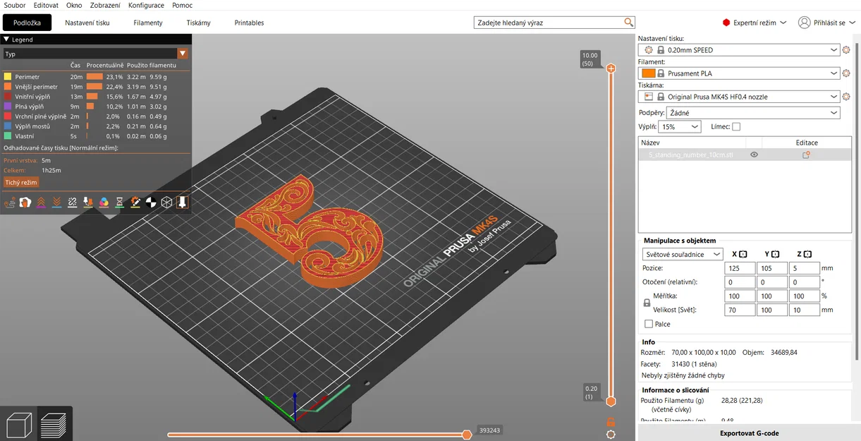 Số 5 trang trí nghệ thuật 3D (Ornamental Number 5) đa năng - Image 6