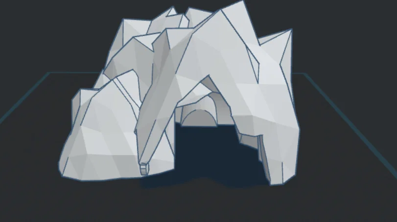 Mô hình hang đá V2 lớn và sâu cho bể cá, terrarium - Image 2