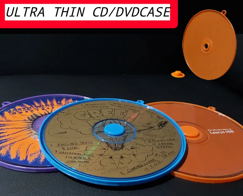 Hộp Đựng Đĩa CD/DVD Siêu Mỏng Có Khóa Xoay Tiện Dụng - Image 1