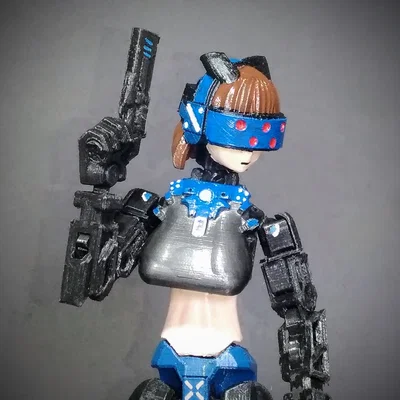 Đầu nhân hóa Cyborg cho Dummy 13 và Lucky 13 - Mô hình 3D ấn tượng