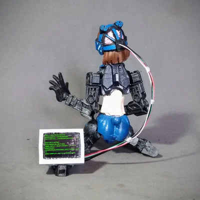 Đầu nhân hóa Cyborg cho Dummy 13 và Lucky 13 - Mô hình 3D ấn tượng
