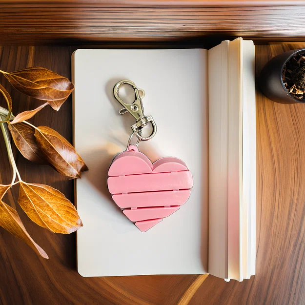 Móc khóa Fidget trái tim - Phụ kiện giảm stress với tùy chọn phối màu độc đáo - Image 1