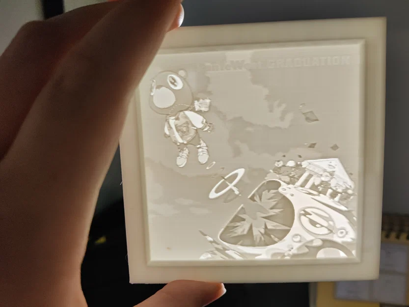 Tranh 3D Lithophane album Graduation của Kanye West cực chất - Image 1