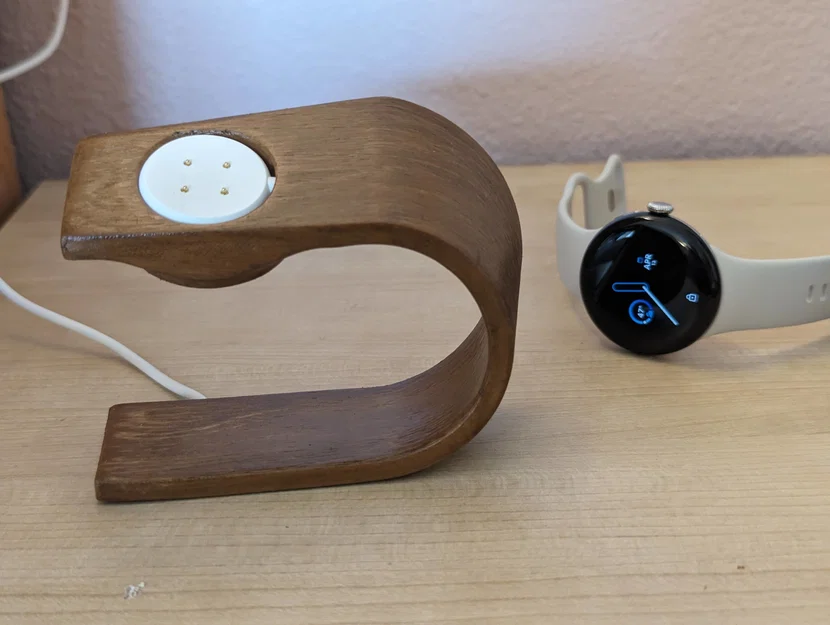 Đế sạc Pixel Watch 2 giả vân gỗ - Image 2