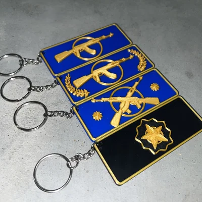 Bộ Móc Khóa Xếp Hạng Master Guardian CSGO - CS2