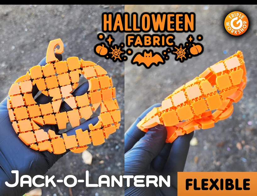 Jack-o-Lantern - Mẫu Vải Linh Hoạt Chủ Đề Halloween - Image 1