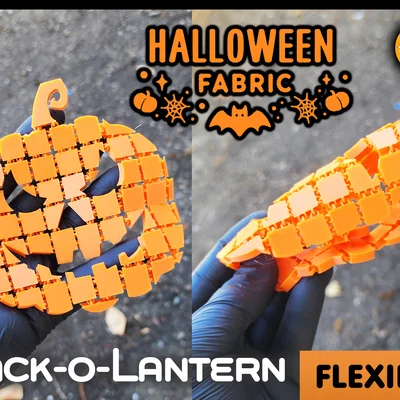 Jack-o-Lantern - Mẫu Vải Linh Hoạt Chủ Đề Halloween