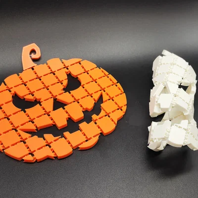 Jack-o-Lantern - Mẫu Vải Linh Hoạt Chủ Đề Halloween