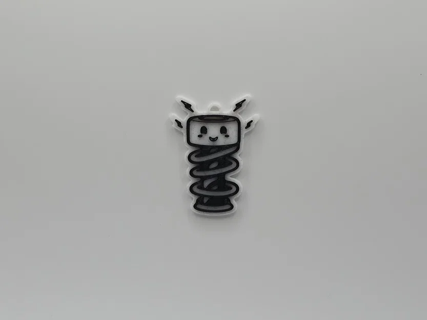 Móc khóa cuộn cảm Tesla (Cute Tesla Coil Keychain) độc đáo - Image 1