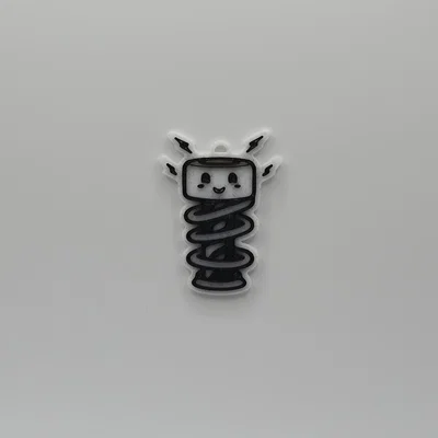 Móc khóa cuộn cảm Tesla (Cute Tesla Coil Keychain) độc đáo