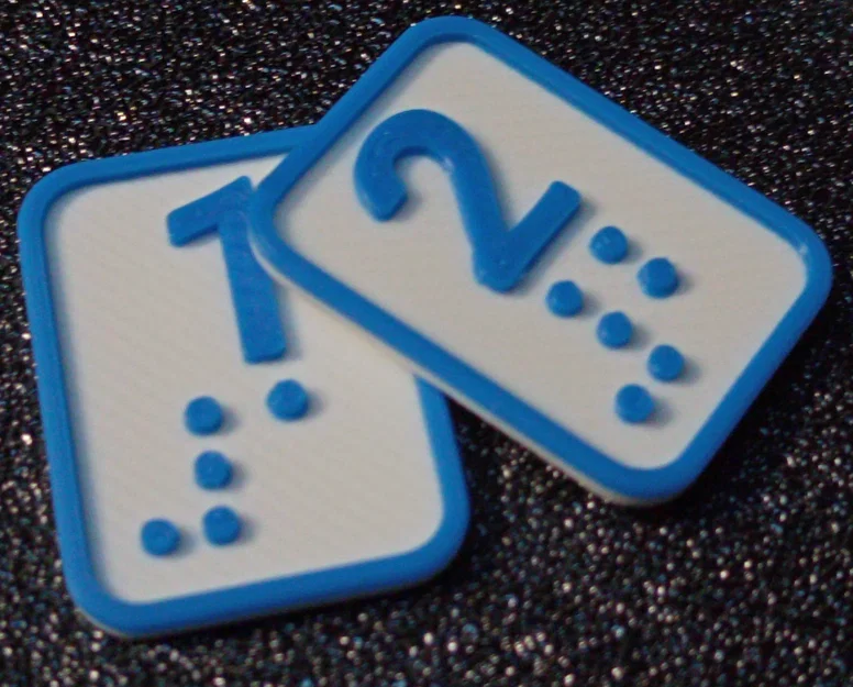 Bộ thẻ số Braille từ 0-9 - Image 1
