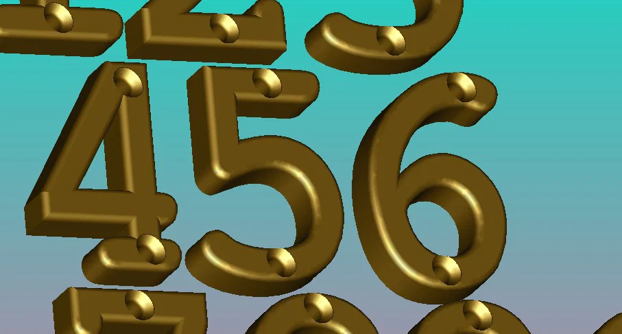 Bộ chữ số 0-9 trang trí số nhà, số phòng, bãi đỗ xe (cao 33mm) - Image 1