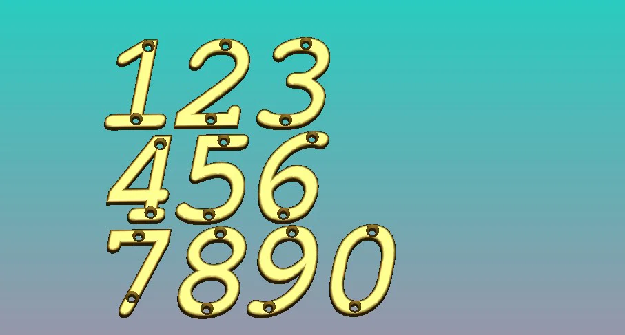 Bộ chữ số 0-9 trang trí số nhà, số phòng, bãi đỗ xe (cao 33mm) - Image 2