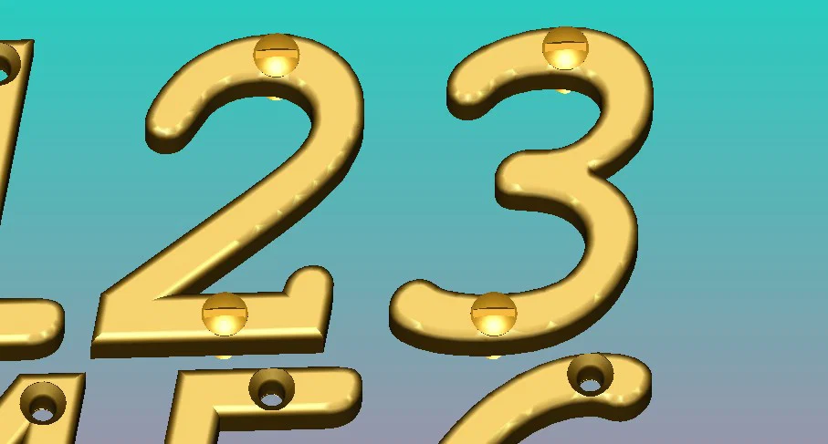 Bộ chữ số 0-9 trang trí số nhà, số phòng, bãi đỗ xe (cao 33mm) - Image 3